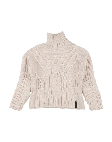 Kid Girl Turtleneck Beige Size 12 Acrylic, Polyester