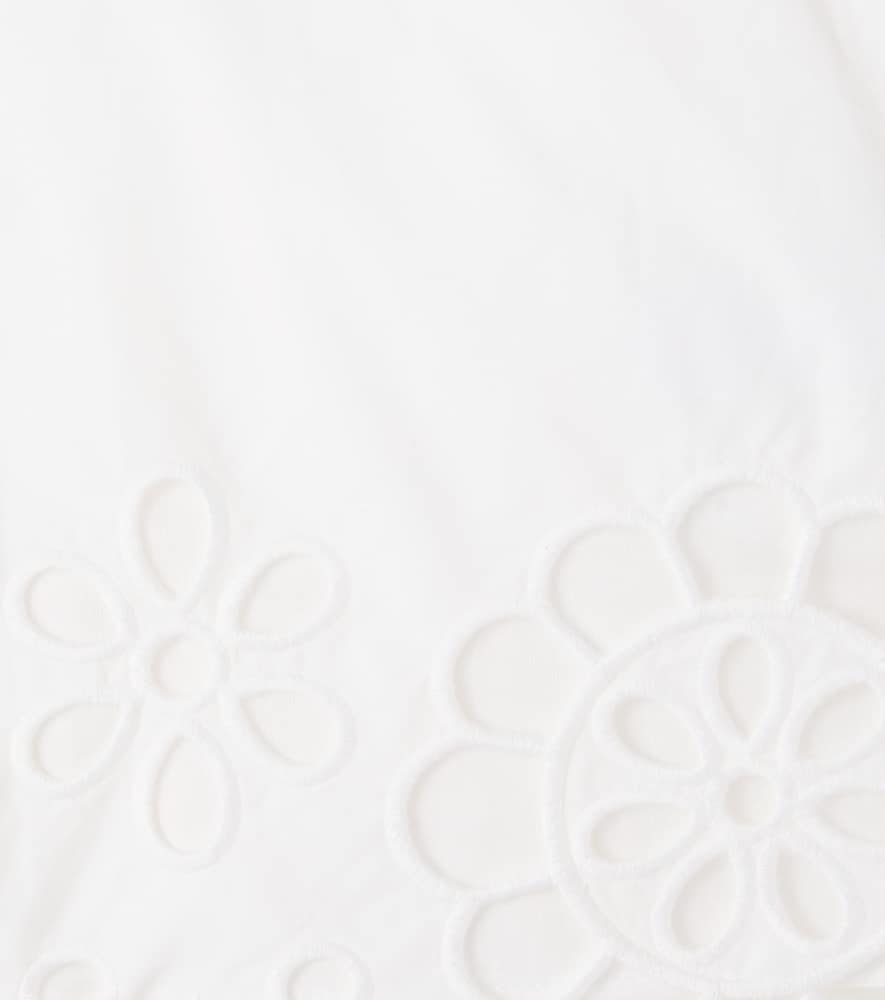 Awaken embroidered scalloped cotton shorts
