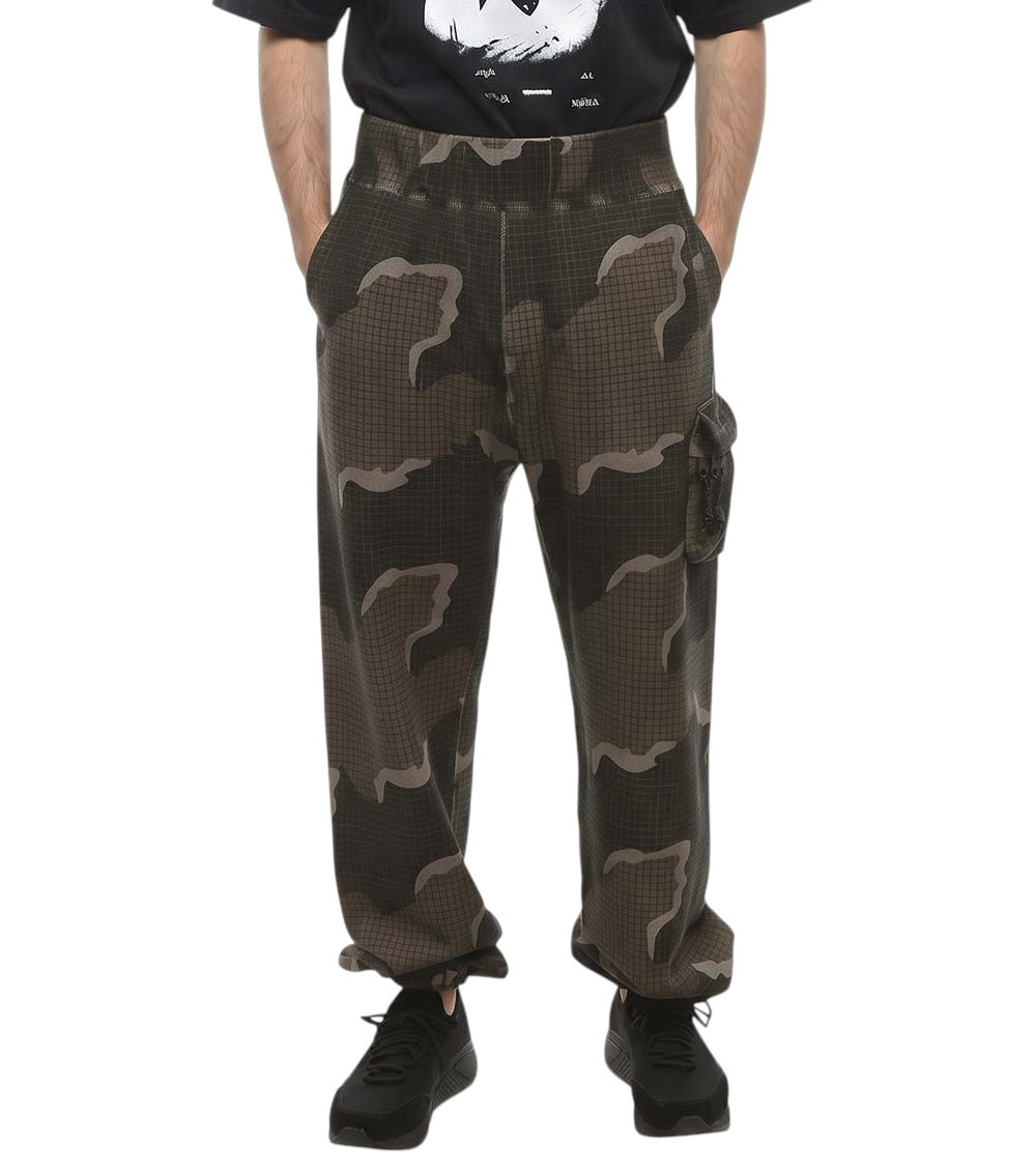 Brown Camo Print Track Pants