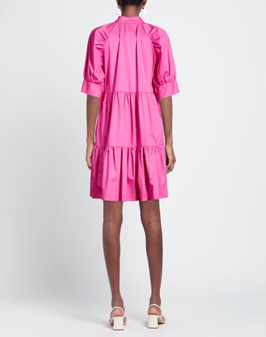 Woman Mini dress Fuchsia Size 8 Cotton