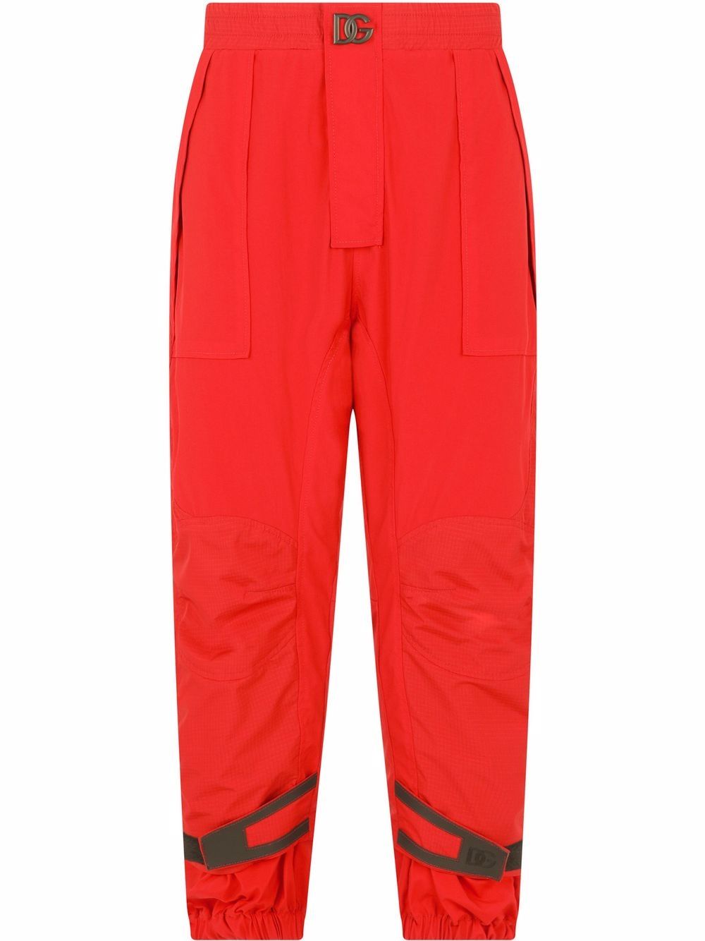 Panelled loose-fit trousers - Red