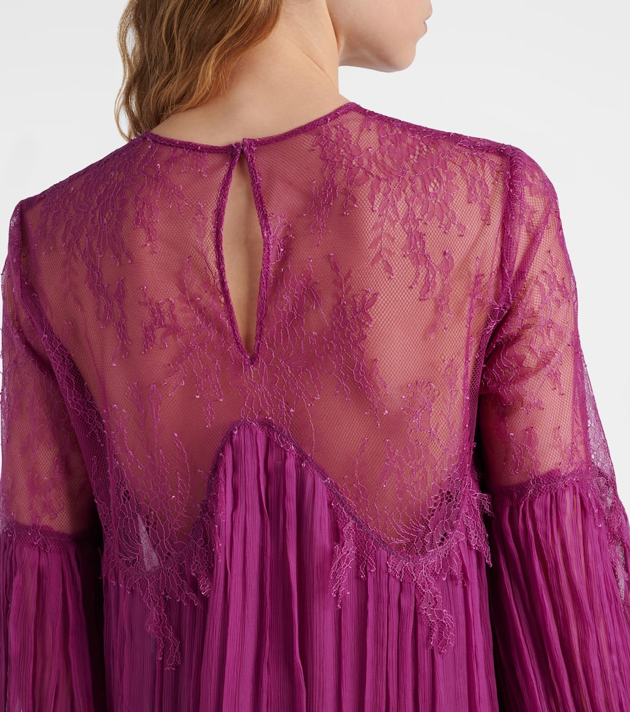 Renia silk-blend lace gown