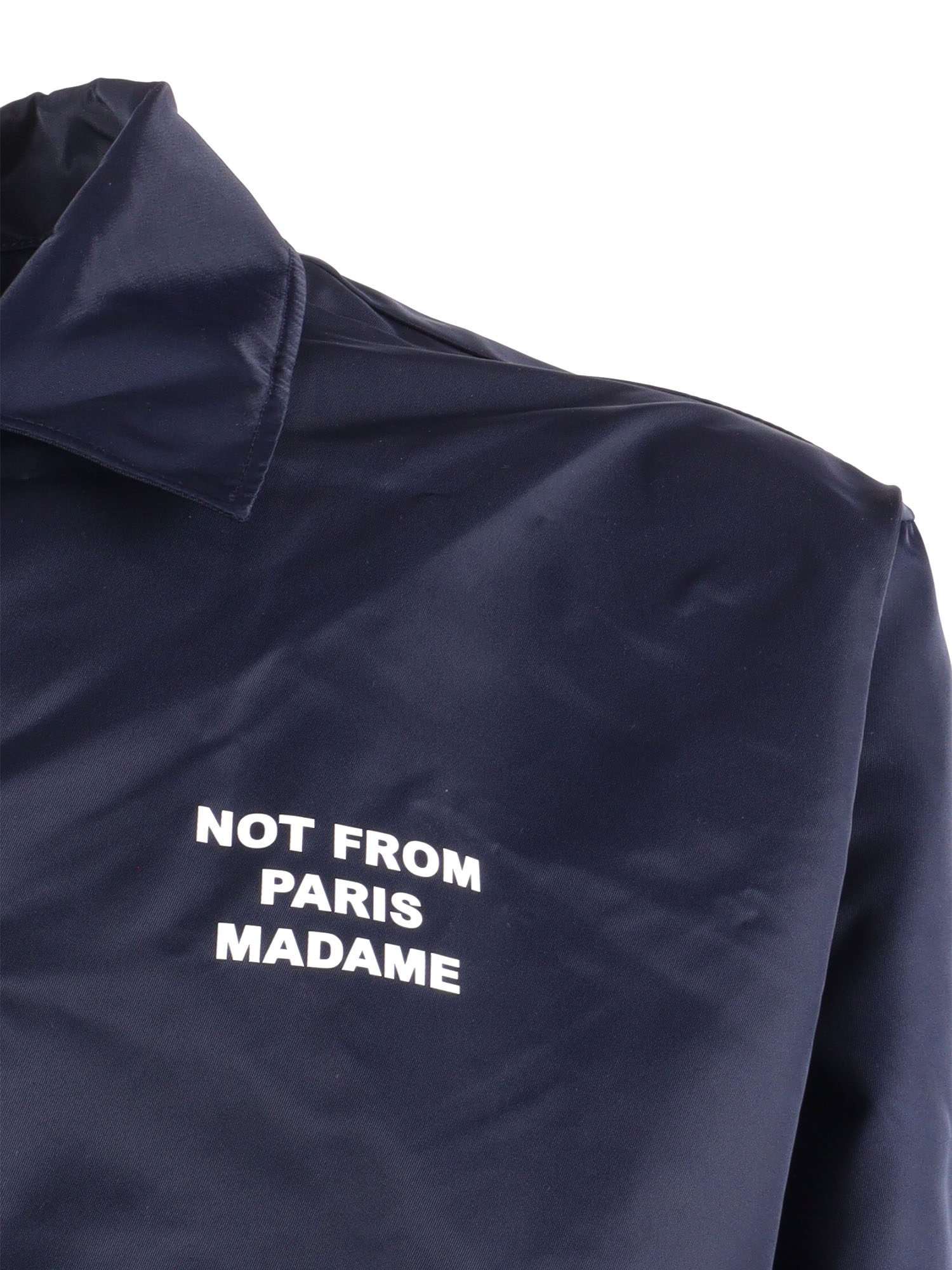 Slogan Jacket Blue Nylon Field - Men