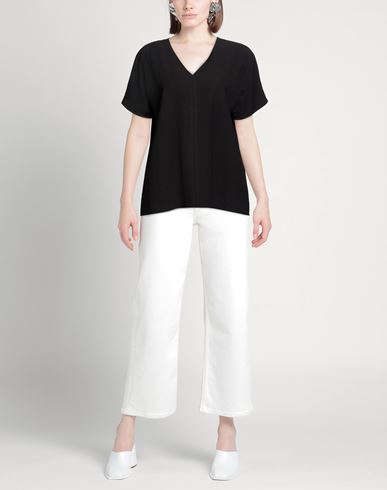 Woman Top Black Size 6 Viscose, Polyester