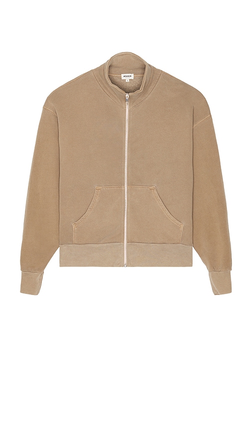Asher Jean Collar Jacket in Beige. L. Also in M, XL/1X
