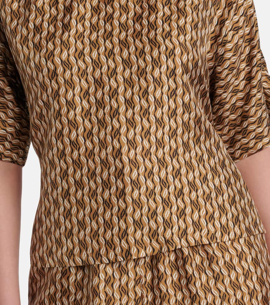 Nordica printed silk blouse