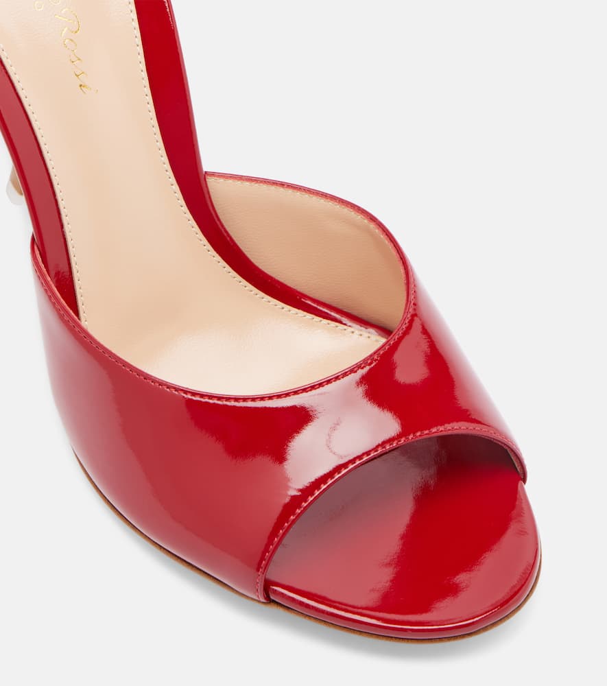 Patent leather mules