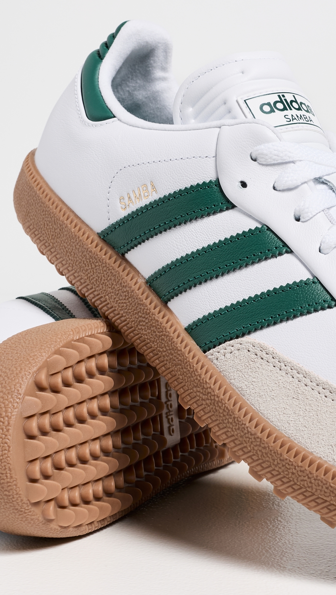 Samba Spikeless Golf Shoes White/Collegiate Green/Gum4