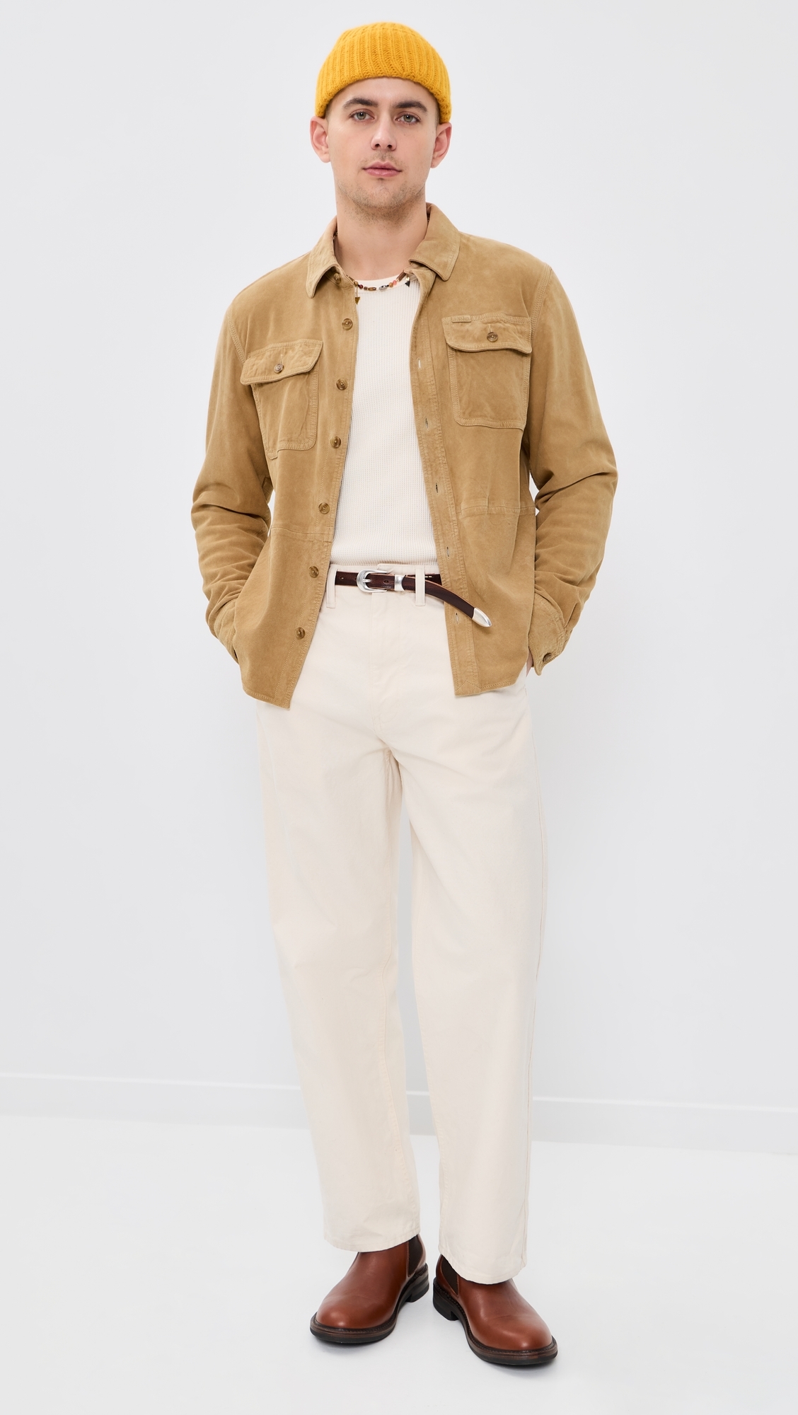 Original Label Lightweight Goat Suede Jacket Berkshire Tan