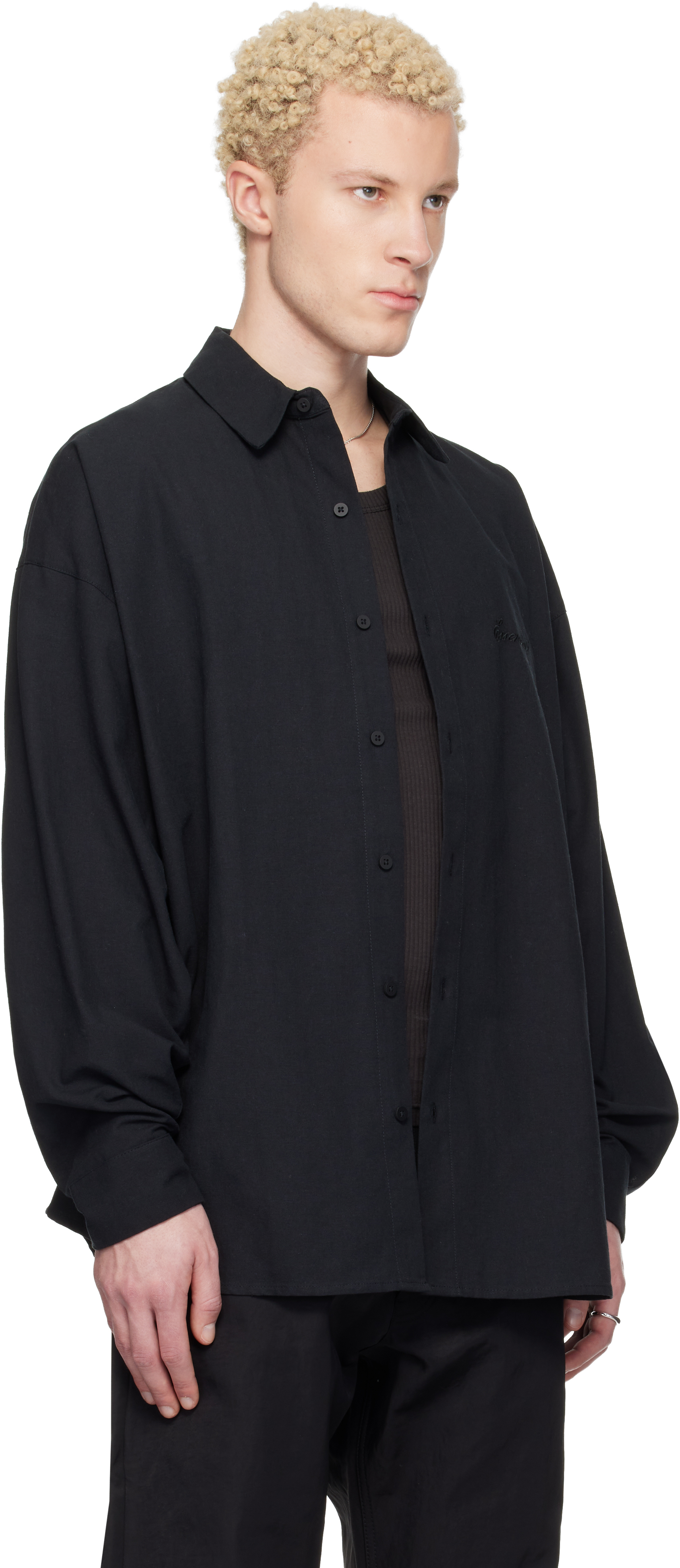 Black Signature Button Up Shirt