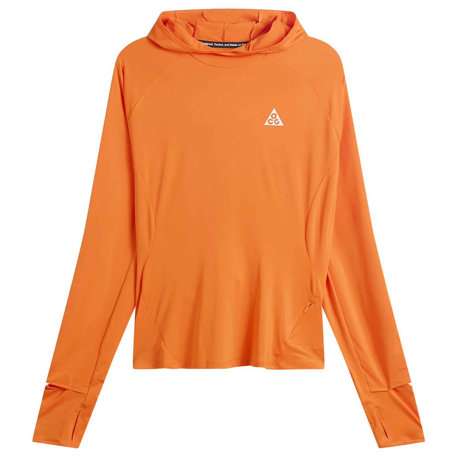 Women's ACG Trail UV Hooded Mid Layer Fleece Safety Orange/Summit White