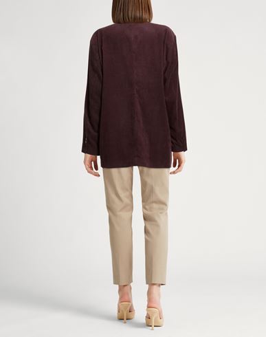 Crème Woman Blazer Burgundy Size 2 Cotton
