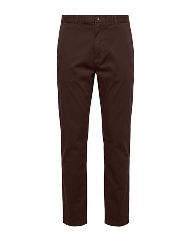 Man Pants Chocolate brown Size 28 Cotton, Elastane