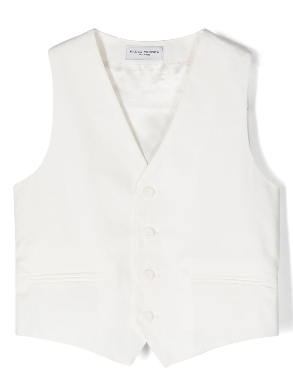 Single-breasted gilet - White