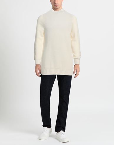 Man Turtleneck Cream Size 44 Virgin Wool