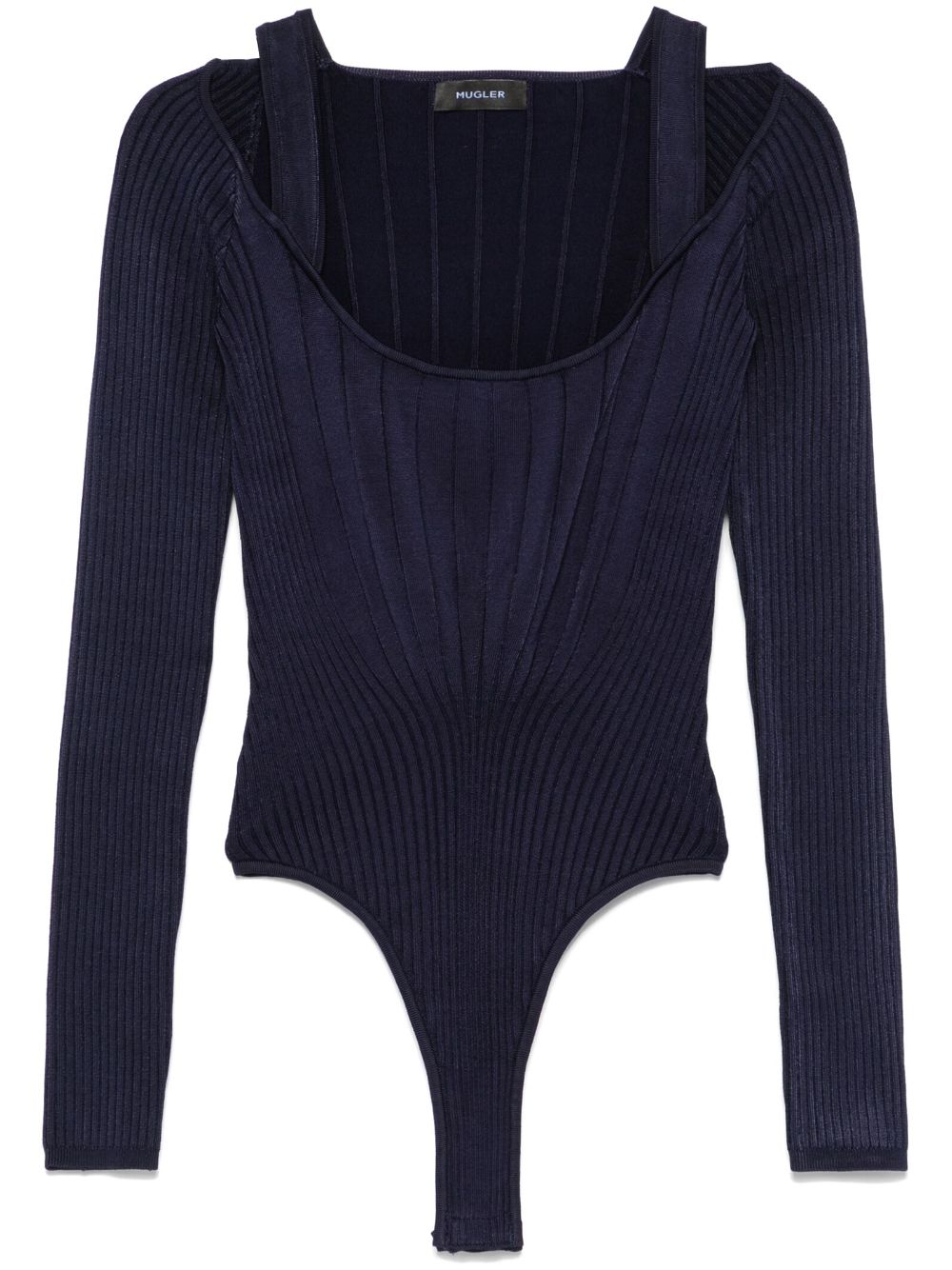 Scoop-neck bodysuit - Blue