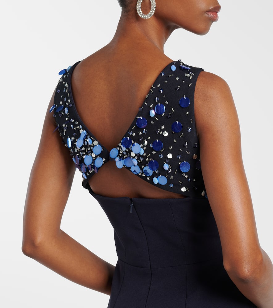 Melina embellished crêpe gown