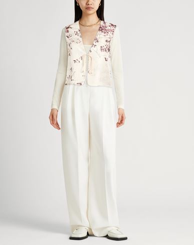 Chocolat Woman Top Cream Size 8 Silk