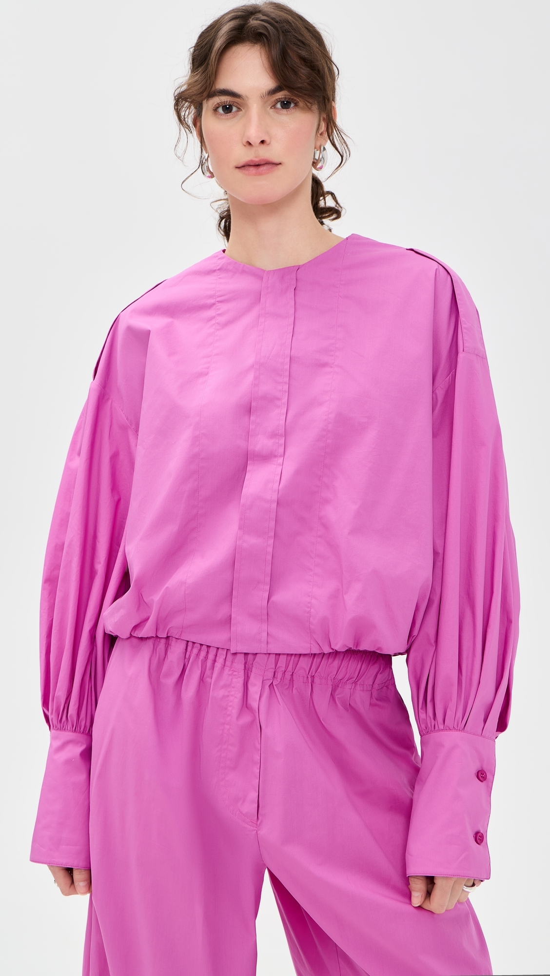 Diana Poplin Blouse Fuxia
