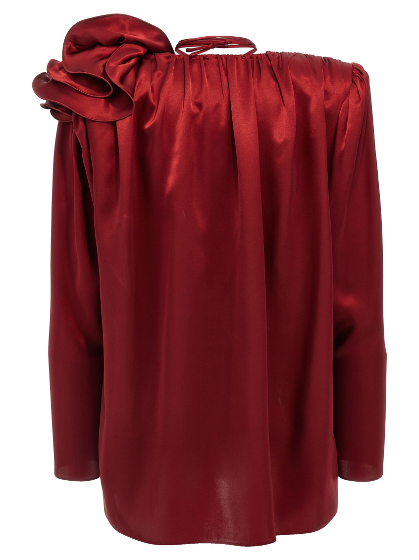 Blouse 02 Blouse In Bordeaux Silk