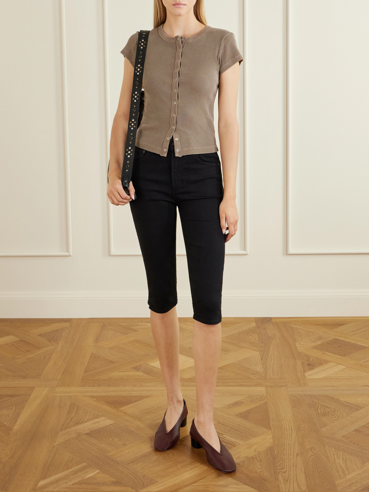 Devin Skinny-leg Capri Jeans - Black