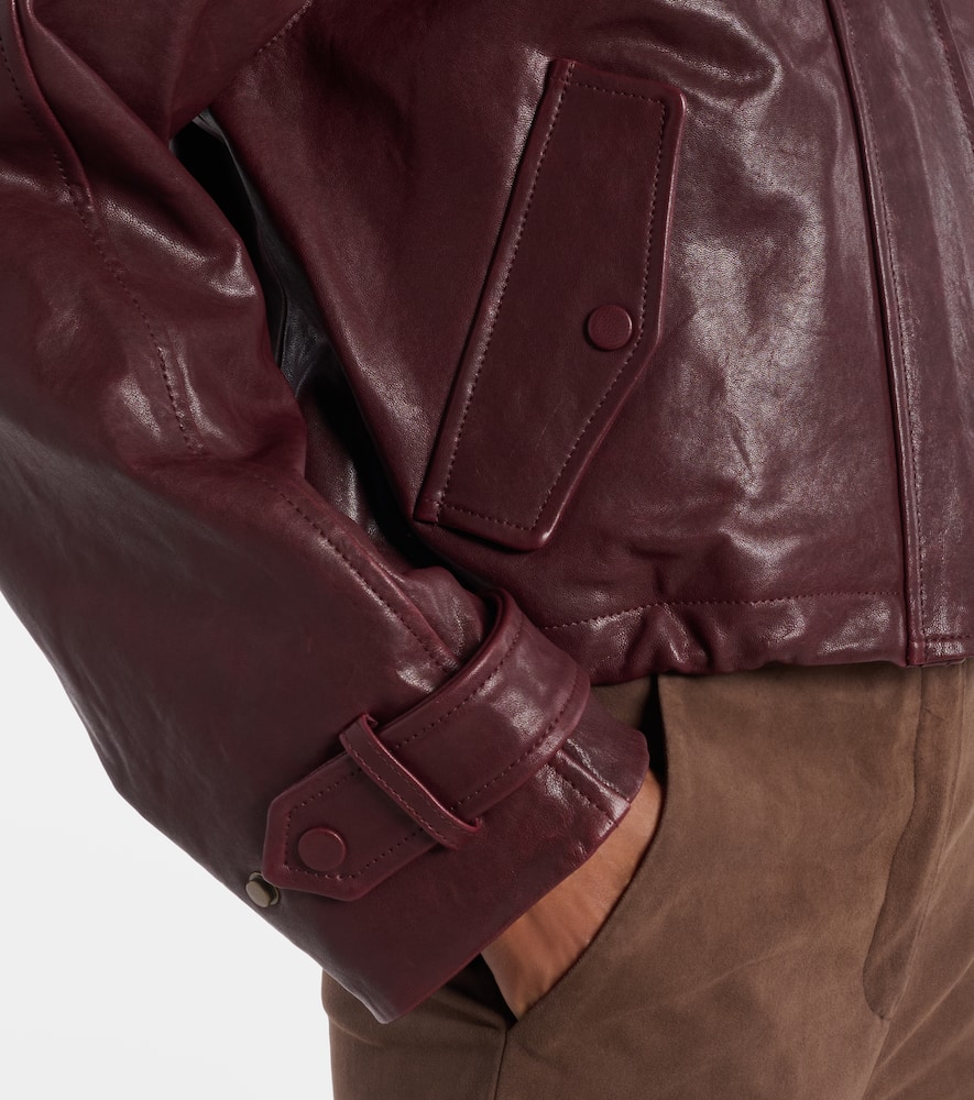 Bateman cropped leather jacket