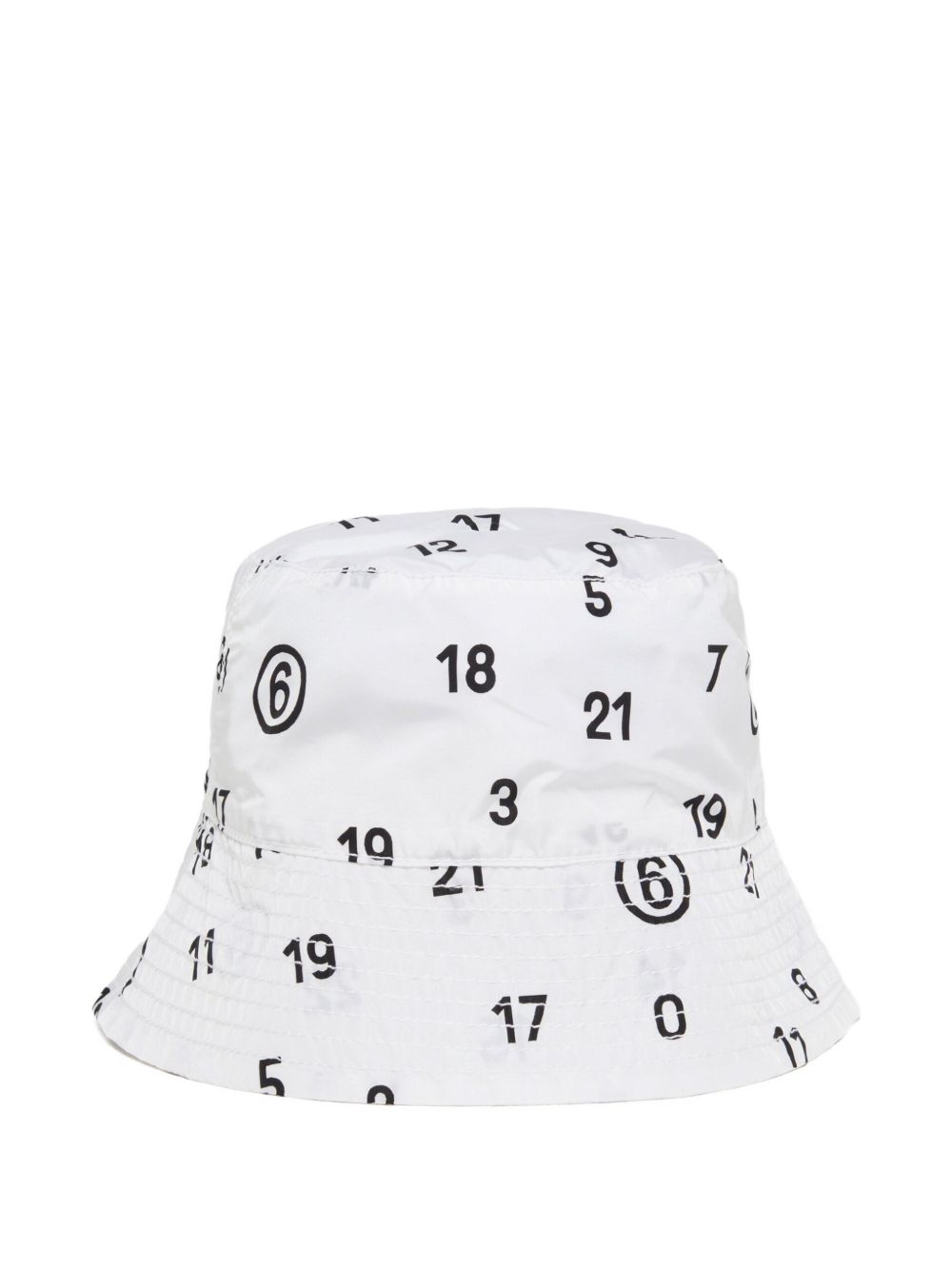 Numbers-motif bucket hat - Black