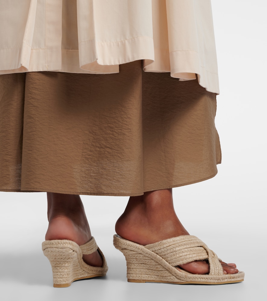 Woven espadrille wedges