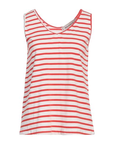 Woman Top Red Size 10 Cotton, Elastane