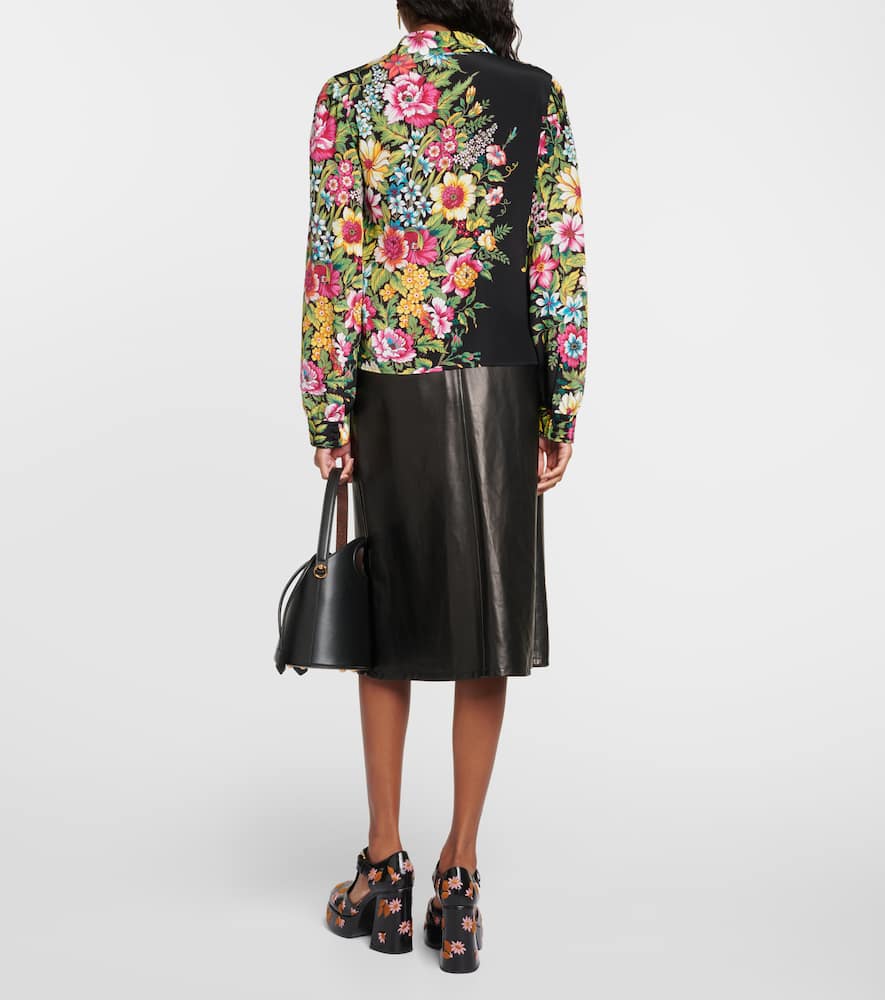Printed silk shirt
