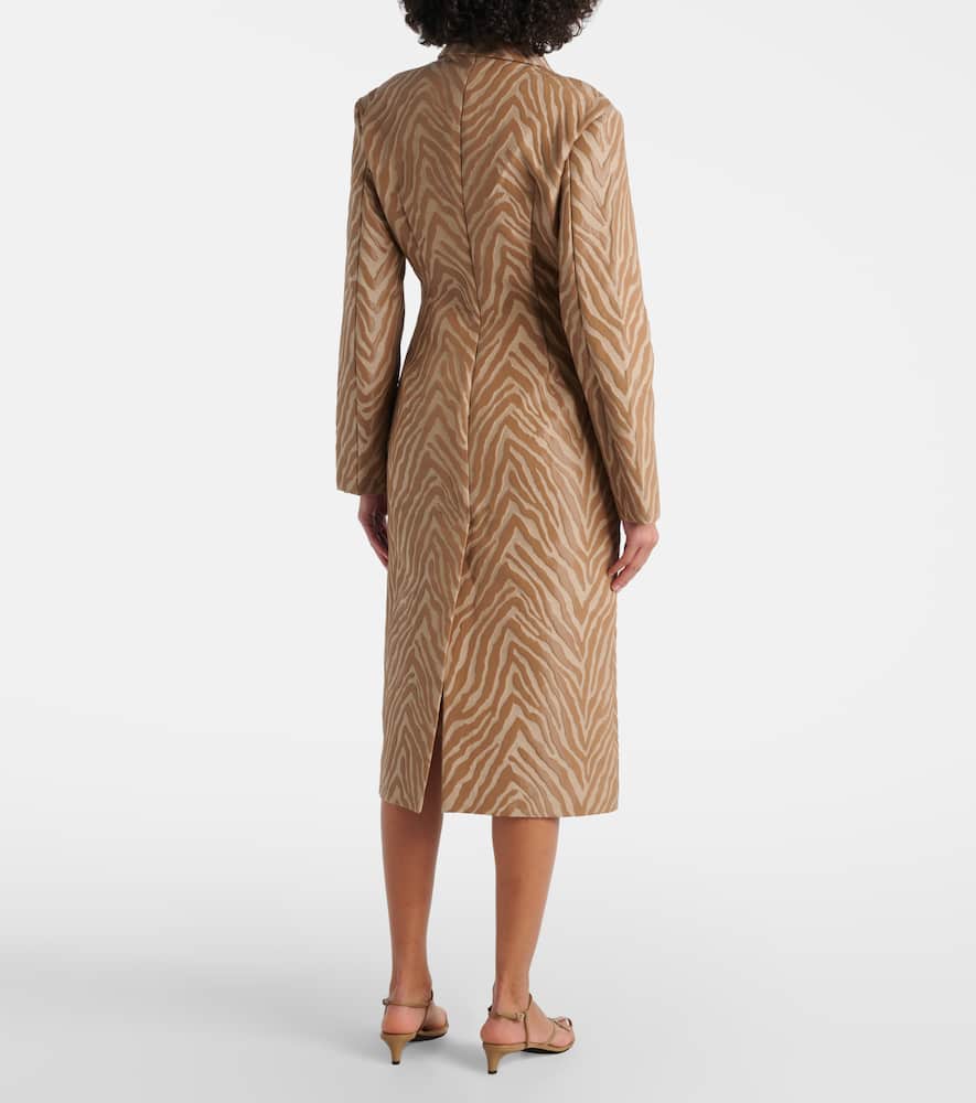 Mira cotton-blend jacquard coat