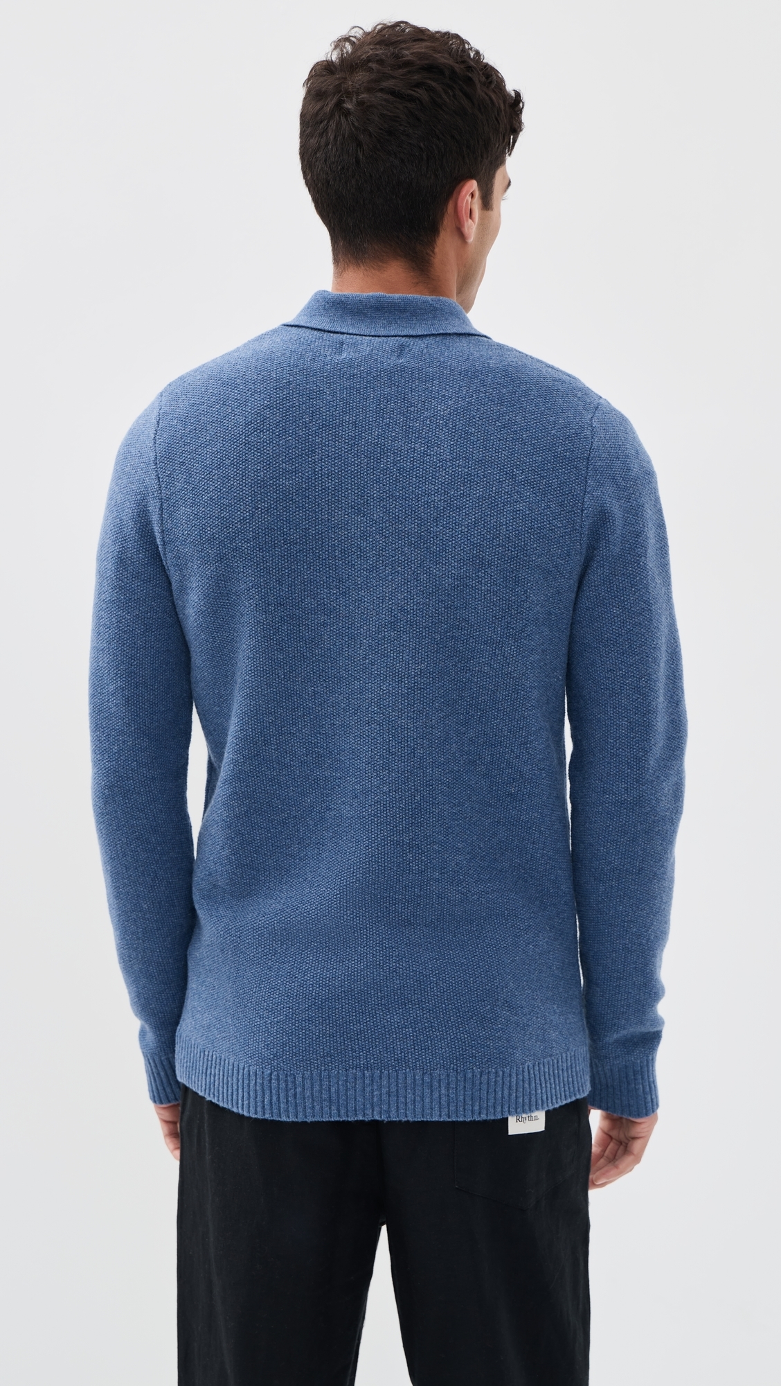The Newton Sweater Polo Heather Clear Blue