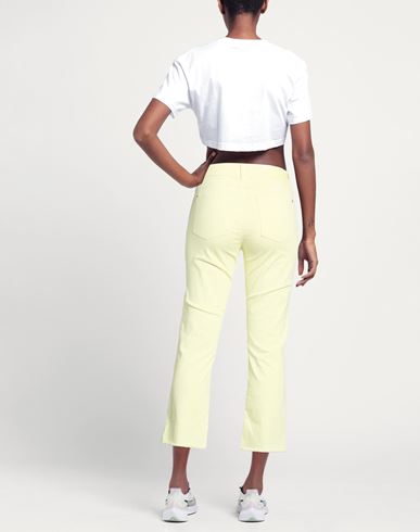 Woman Jeans Pastel yellow Size 6 Cotton, Elastomultiester, Elastane