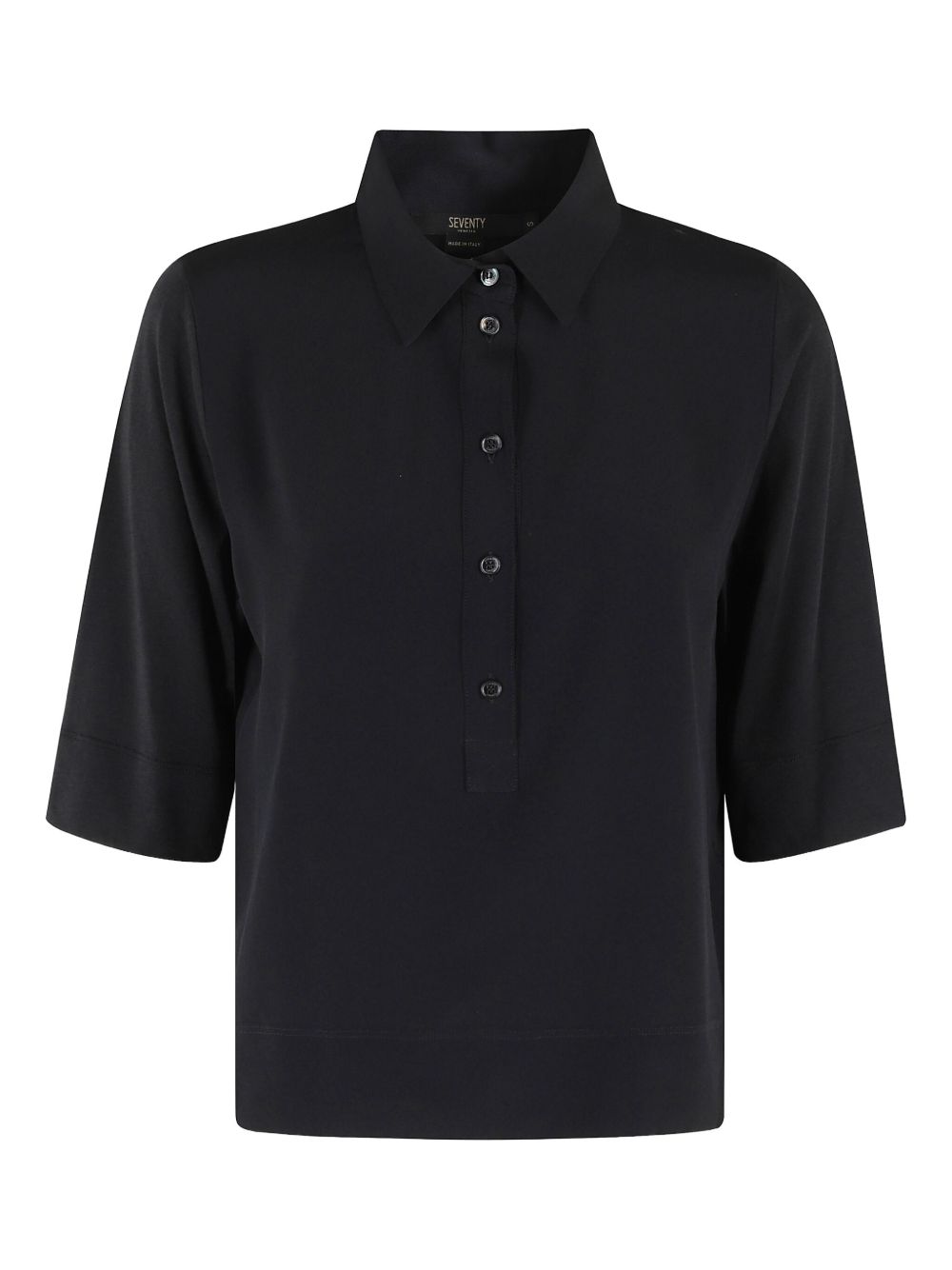 Seventy cotton polo top - Black