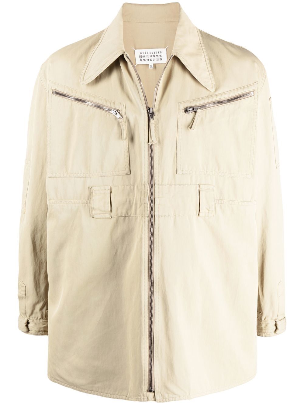 Zipped-up fastening sports jacket - Neutrals