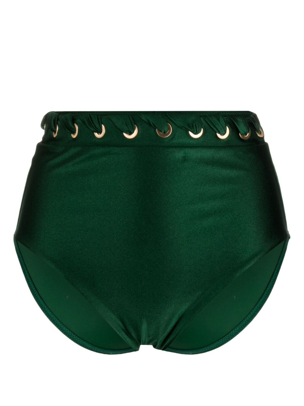 Devi eyelet-detail bikini bottoms - Green