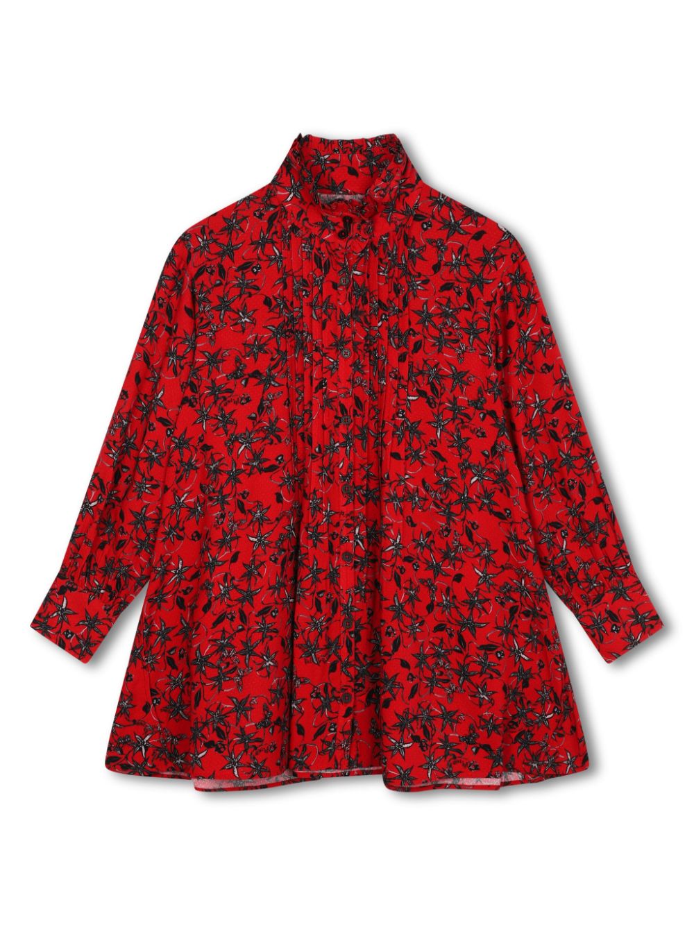 Floral shirt dress - Red