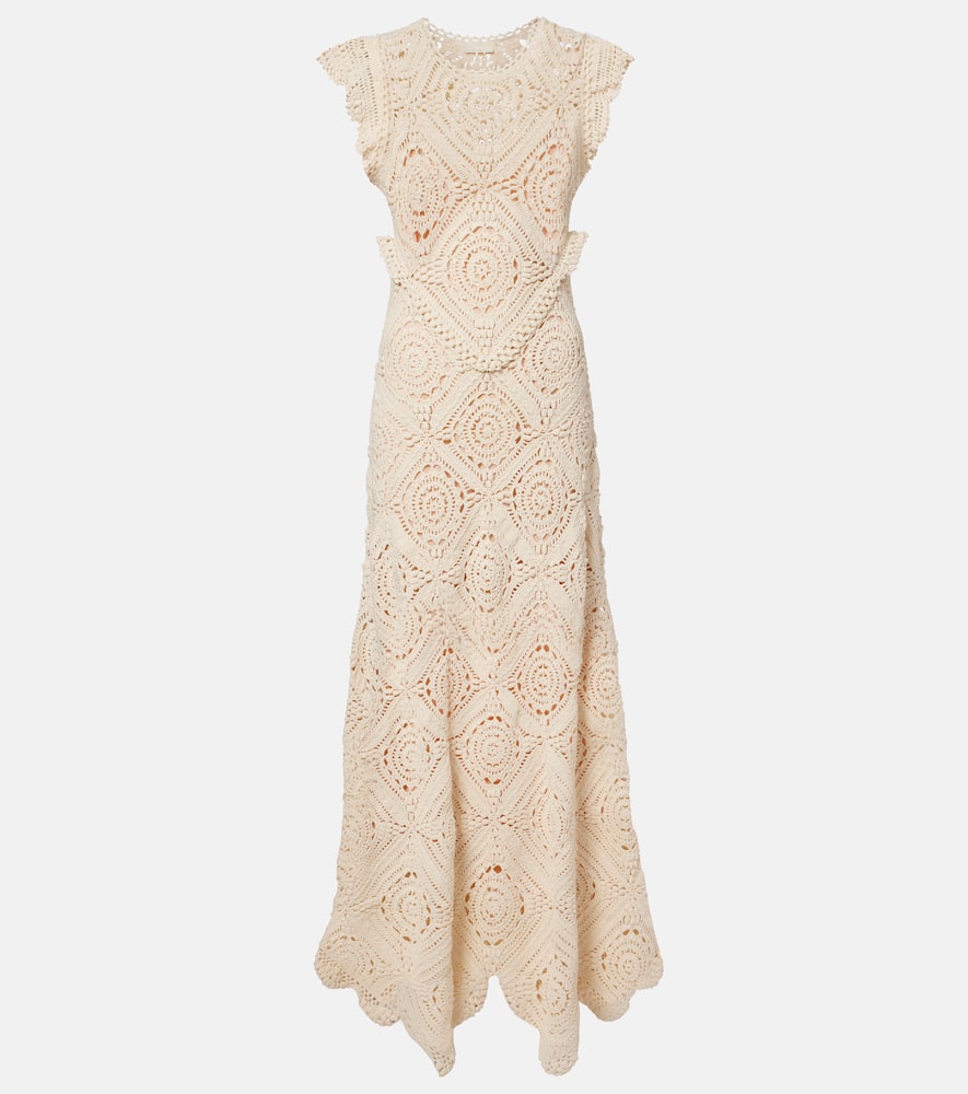 Annalisa crochet cotton maxi dress