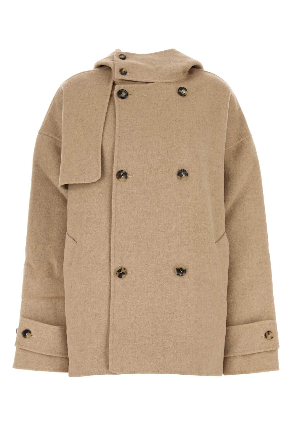 Peacoat Coat — Beige