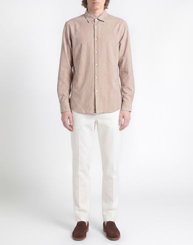 Family First Milano Man Shirt Beige Size XL Polyester, Polyamide
