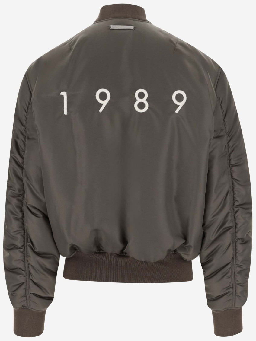 Short Nylon Bomber Jacket