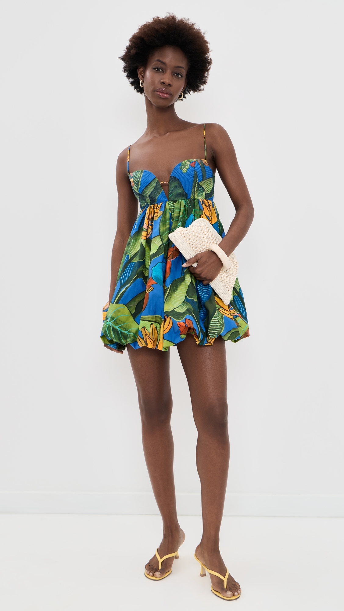Banana Grapes Blue Sleeveless Mini Dress Banana Grapes Blue