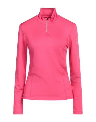 Ea7 Woman Sweatshirt Fuchsia Size S Polyester, Elastane