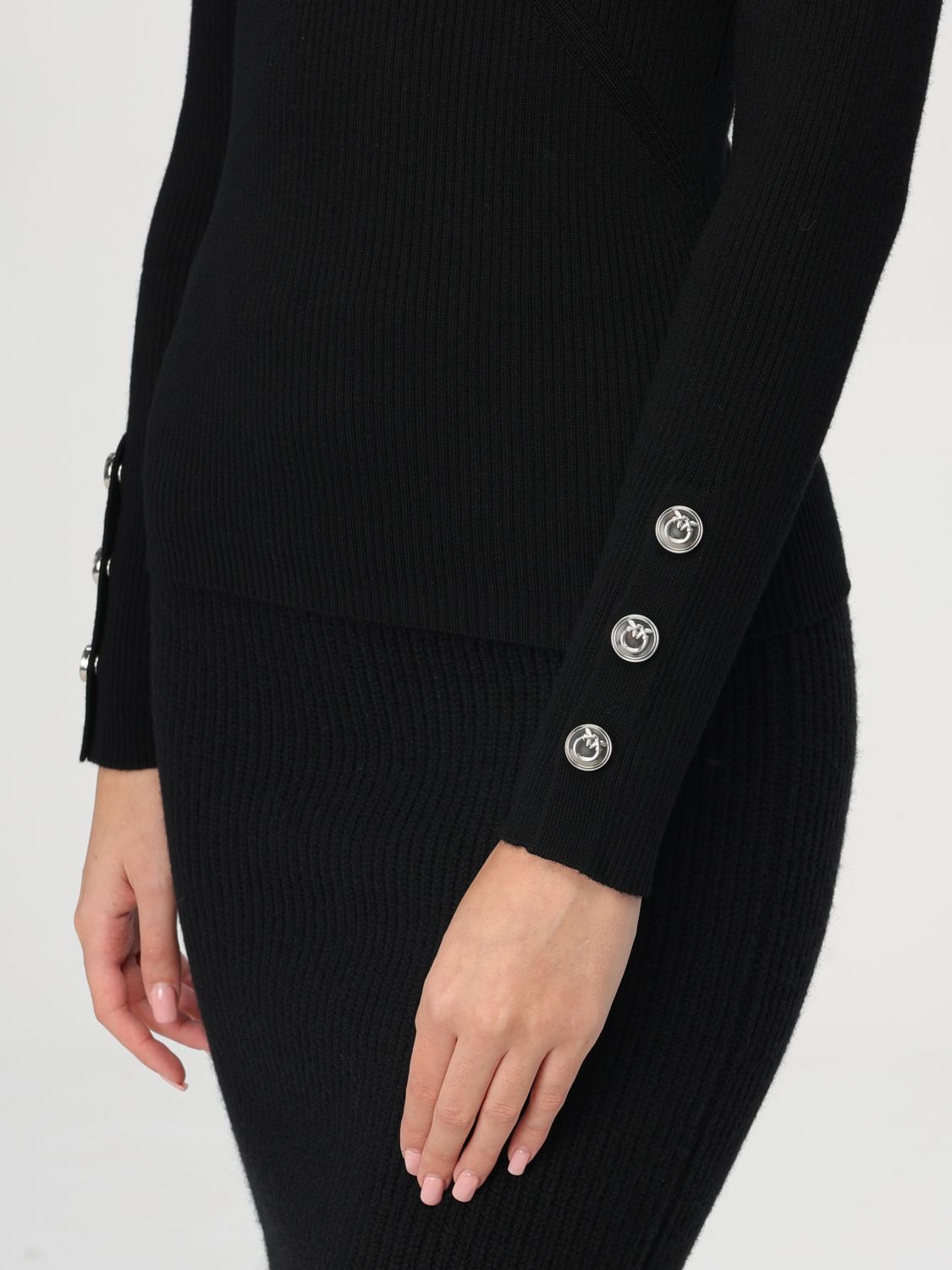 Ribbed-knit top - Black