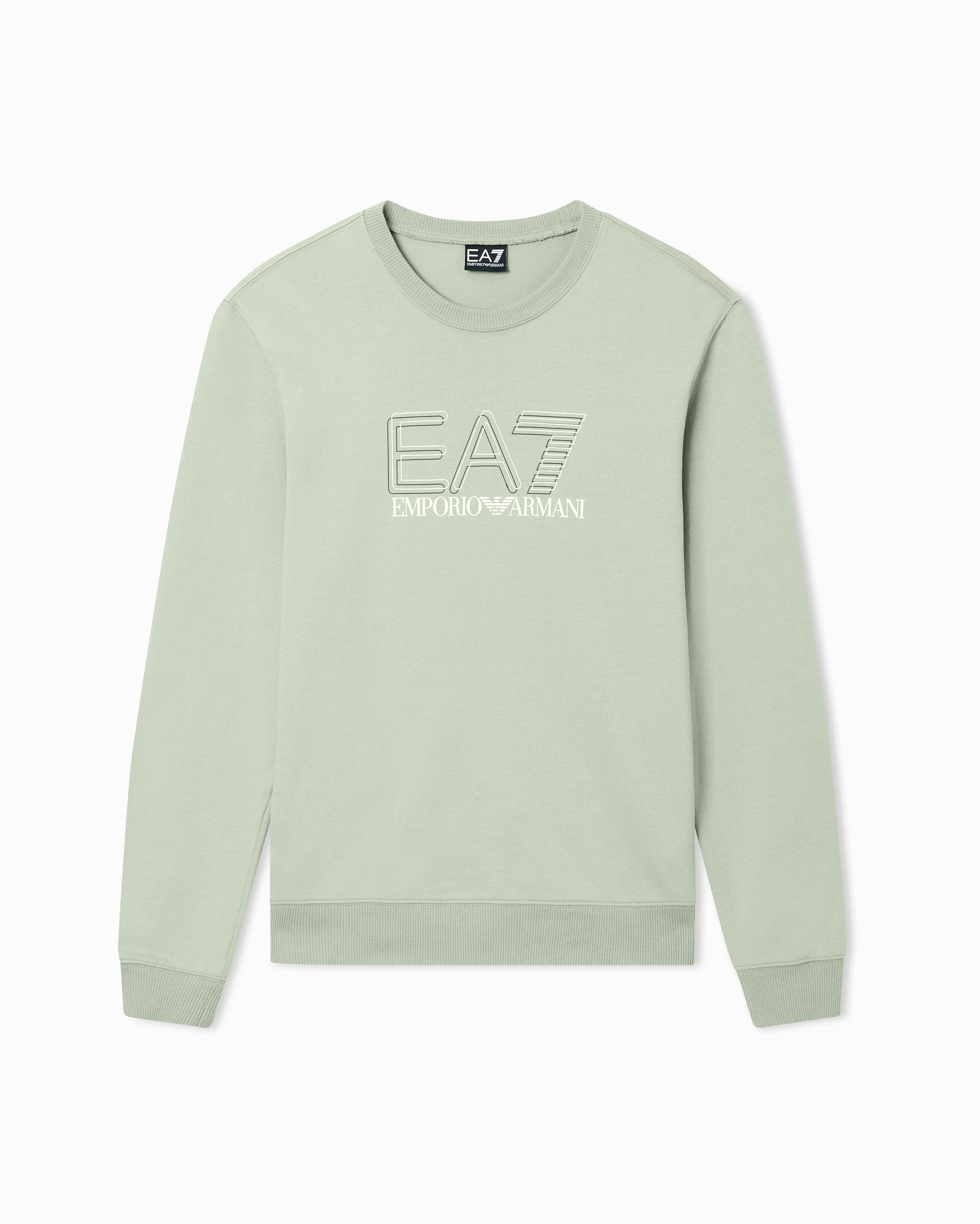 Visibility cotton zip-up sweatshirt with logo