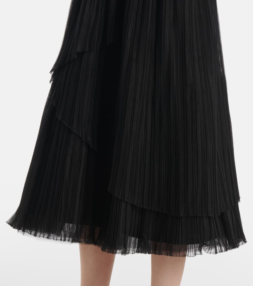 Dorea plissé tiered cocktail dress