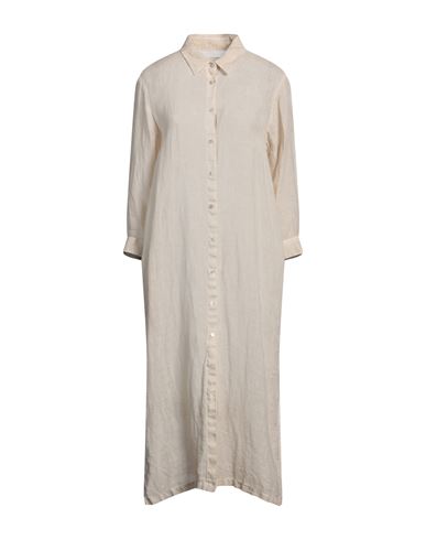 Woman Midi dress Beige Size 4 Linen