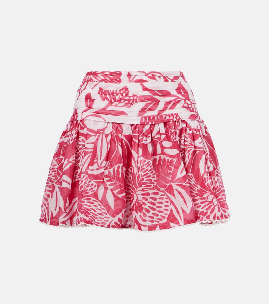 Colleen floral cotton miniskirt