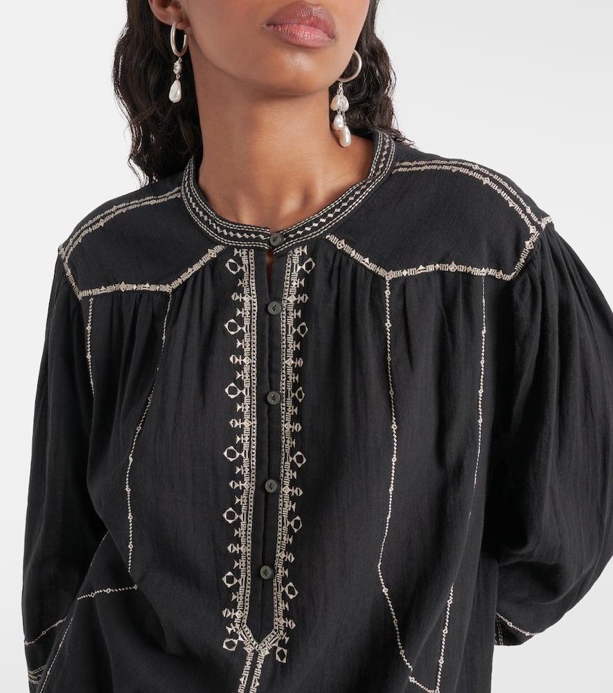 Marant Etoile Pradel embroidered cotton minidress