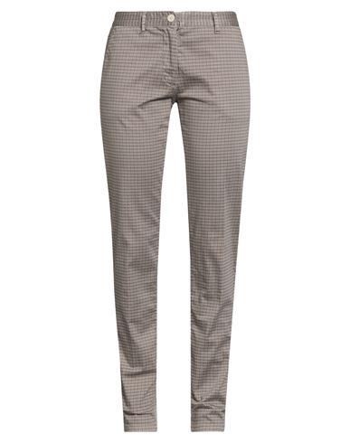 Woman Pants Taupe Size 4 Cotton, Elastane
